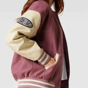 REVIEW Collegejacke Mit Label-Patch – Mauve 11