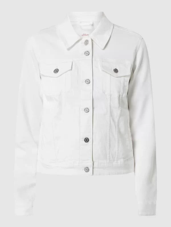 S.Oliver RED LABEL Jeansjacke Mit Viskose-Anteil – Offwhite 3