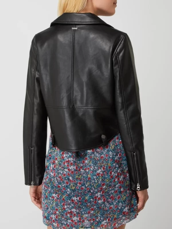 Pepe Jeans Bikerjacke In Leder-Optik Modell ‘Gwen’ – Schwarz 6