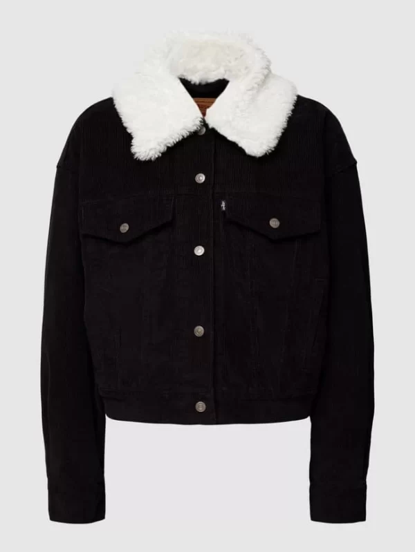 Levi’s® Cordjacke Mit Klappkragen Modell ‘SHERPA BABY BAGGY’ – Graphit 3