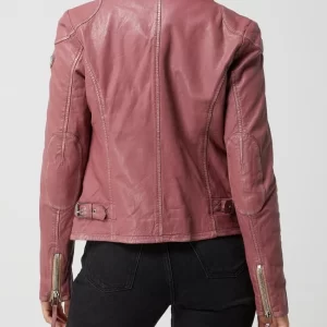 Gipsy Regular Fit Lederjacke Im Biker-Look – Rosa 15