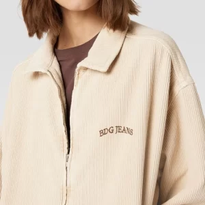 BDG Urban Outfitters Oversized Blouson Aus Cord Mit Label-Stitching – Ecru 11