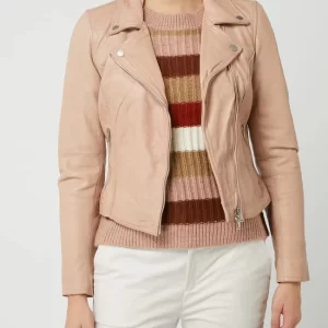 Freaky Nation Lederjacke Im Biker-Look Modell ‘Bali’ – Hellrosa 13