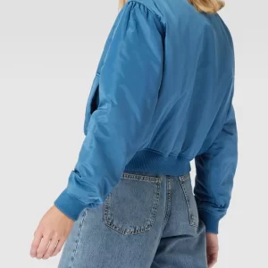 Ana Johnson X P&C Cropped Bomberjacke Mit Eingrifftaschen – Ana Johnson X P&C – Blau 15