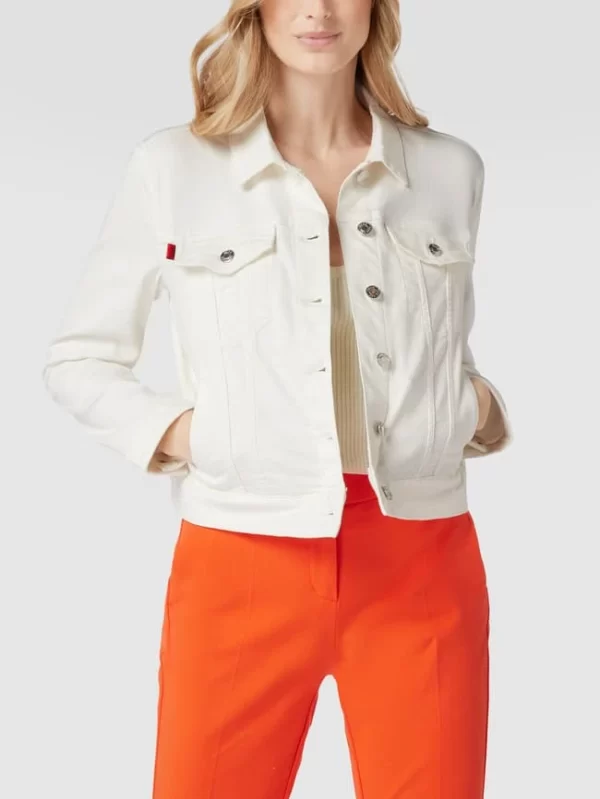 HUGO Jeansjacke Mit Brand-Detail Modell ‘Alex’ – Weiß 5