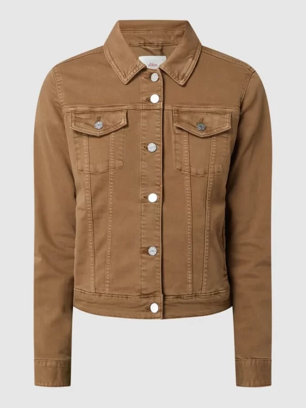 S.Oliver RED LABEL Jeansjacke Mit Viskose-Anteil – Khaki 3