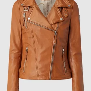 Freaky Nation Lederjacke Im Biker-Look Modell ‘Biker Princess’ – Camel 9