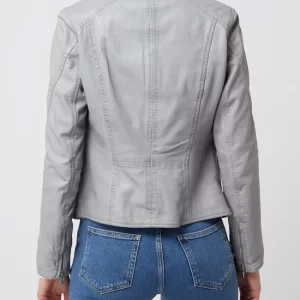 Jilani Lederjacke Im Biker-Look – Hellblau 15