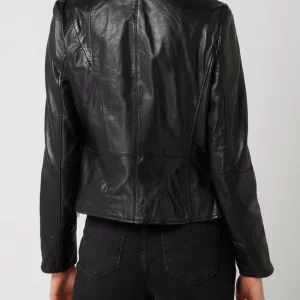 Jilani Lederjacke Im Biker-Look – Schwarz 15