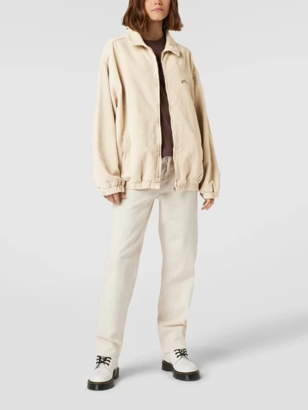 BDG Urban Outfitters Oversized Blouson Aus Cord Mit Label-Stitching – Ecru 1