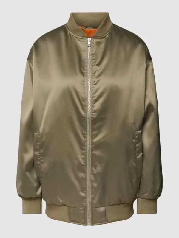 URBAN CLASSICS OVERSIZED Bomberjacke Aus Satin Modell ‘Oversized Satin Bomber’ – Lindgrün 3