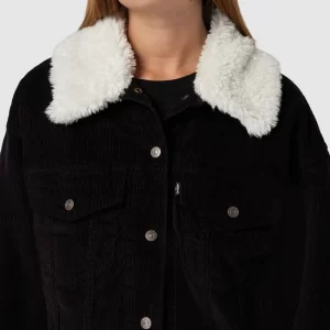 Levi’s® Cordjacke Mit Klappkragen Modell ‘SHERPA BABY BAGGY’ – Graphit 11