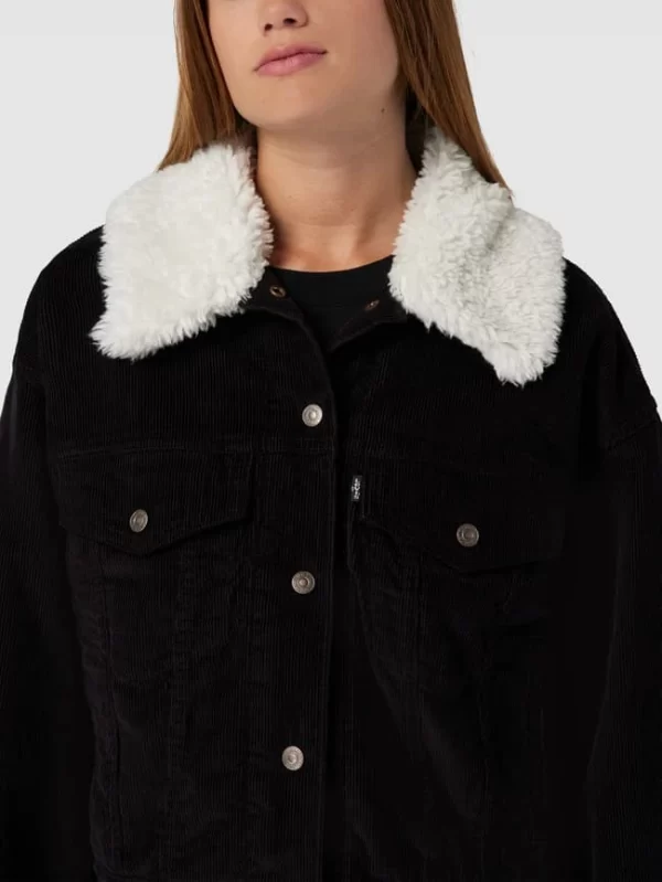 Levi’s® Cordjacke Mit Klappkragen Modell ‘SHERPA BABY BAGGY’ – Graphit 4