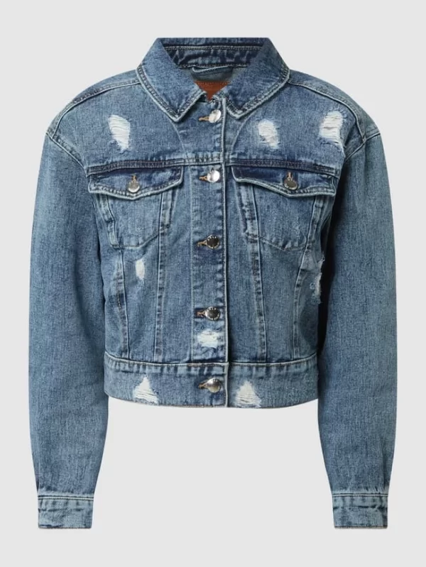 Only Cropped Jeansjacke Im Used-Look Modell ‘Malibu’ – Jeans 3