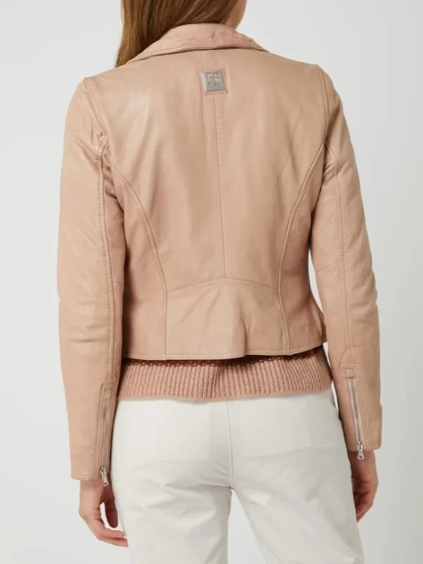 Freaky Nation Lederjacke Im Biker-Look Modell ‘Bali’ – Hellrosa 6