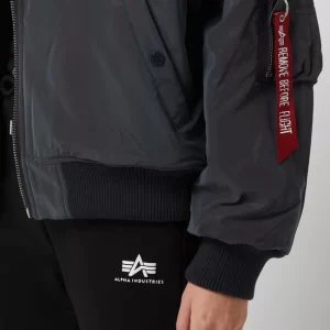 Alpha Industries Oversized Fit Bomber Mit Wattierung – Silber 11