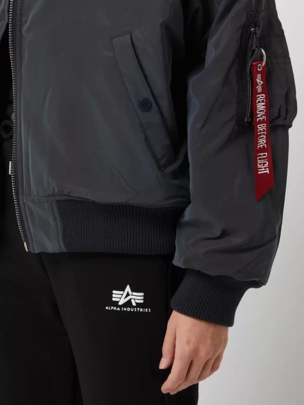 Alpha Industries Oversized Fit Bomber Mit Wattierung – Silber 4