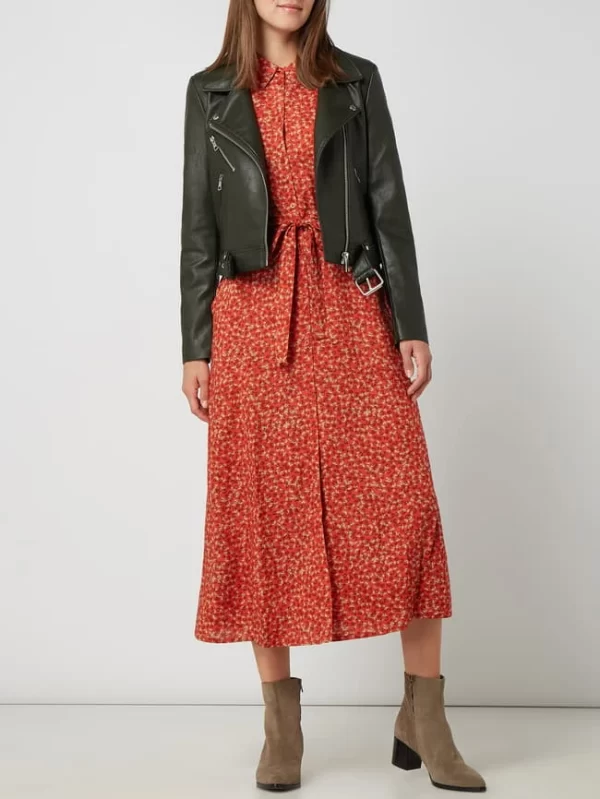Only Jacke In Leder-Optik Modell ‘Valerie’ – Dunkelgrün 1