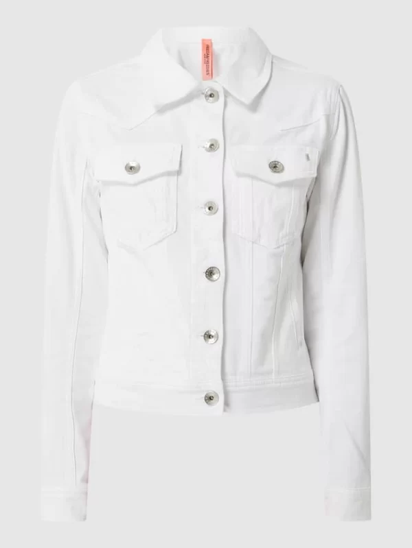 Frieda & Freddies Jeansjacke Mit Stretch-Anteil – Weiß 3